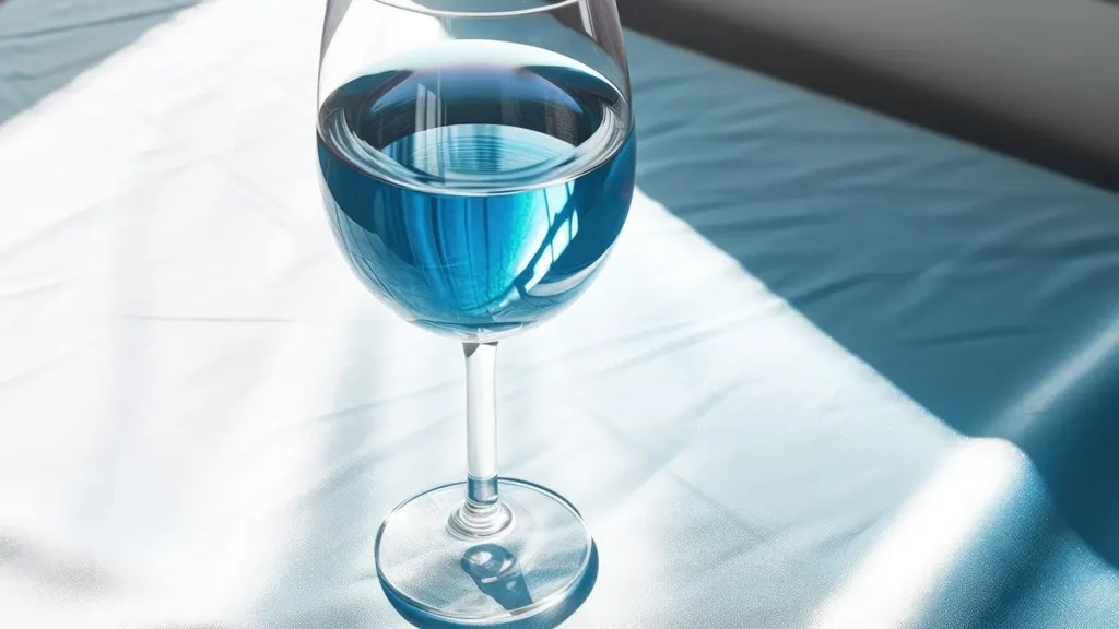 Vino blu in calice